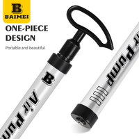 BAIMEI Bomba de Aire Manual Mini de Aleación de Aluminio con Agujas, Bomba de Bolas de Uso Diario con Sistema de Inflado de Empuje y Tracción y Agujas