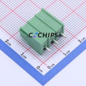 DB302-5.0-3P-GN-S Screw Terminal Block P=5mm Connector ( Construction: 1x3P )( Pitch: 5mm )( Color: Green ) - Product Image 2
