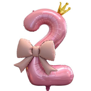 Globo <span class=keywords><strong>de</strong></span> Número Rosa con Lazo <span class=keywords><strong>de</strong></span> 40 Pulgadas, Decoraciones <span class=keywords><strong>para</strong></span> el Primer <span class=keywords><strong>Cumpleaños</strong></span> <span class=keywords><strong>de</strong></span> Niña, Accesorios Simples <span class=keywords><strong>para</strong></span> la Decoración del <span class=keywords><strong>Cumpleaños</strong></span> - Product Image 3