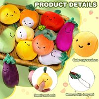 Ensemble de Fruits et légumes en peluche sur mesure, doux et coloré, en peluche, Fruits et légumes, escouade, belle herbe, carotte, pêche, Orange, Ban