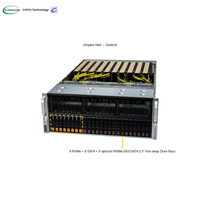 Supermicro GPU SuperServer SYS 421GE TNRT 4U Rackmount Dual Root PCIe System Supporte 10 GPU Entraînement IA VDI En Stock