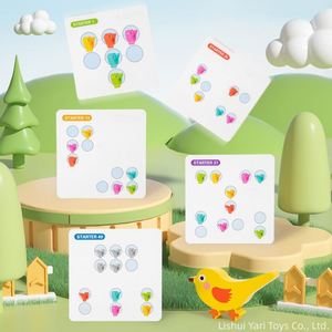 Jeu de puzzle en bois Tress House, jeux de société populaires pour enfants, blocs en forme d'oiseaux, correspondance des couleurs avec des cartes flash - Product Image 5