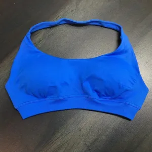 Reggiseno da donna con impatto da allenamento senza cuciture reggiseno Sexy Open Back Yoga Top reggiseni con supporto medio da palestra Top imbottito abbigliamento sportivo - Product Image 4