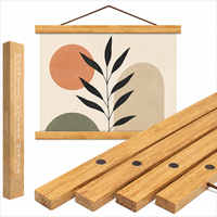 Décoration murale moderne minimaliste, affiches, cadres en bois de bambou pour la décoration de la maison, cadre photo magnétique