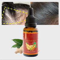 Huile de croissance capillaire naturelle au gingembre sauvage OEM pour hommes noirs, traitement de haute qualité, huile réparatrice capillaire à l'huile d'argan du Maroc