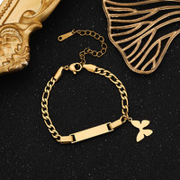 Pulsera Unisex de Acero Inoxidable con Baño de Oro de 18K, Placa Curva Grabable, Ajustable, Regalo de Aniversario, Joyería de Moda, Superventas