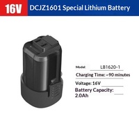 Pièces détachées pour perceuse sans fil Dongcheng 1601 Lithium 16V, batterie, chargeur, accessoires en plastique, bricolage