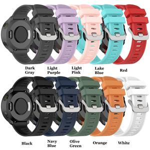 สายนาฬิกาซิลิโคนแบบนิ่มแบบปลดเร็วขนาด 20 มม. สำหรับ <span class=keywords><strong>Garmin</strong></span> Forerunner158/<span class=keywords><strong>55</strong></span>/<span class=keywords><strong>245</strong></span>/645/Venu/Vivoactive3 - Product Image 2