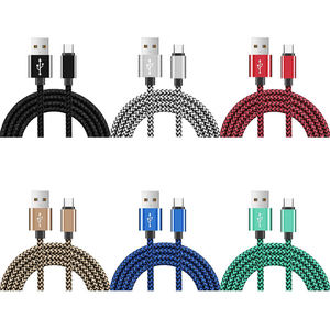 New Arrival 2A Durable Braided Cable 1m 2m 3m Fast <b>Charging</b> Cable Micro USB Android Type <b>C</b> Data Cable for iPhone Android - Product Image 2