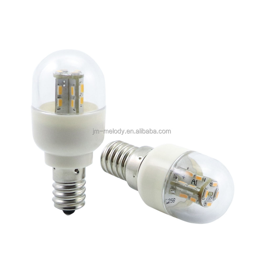 T25 1W 2W led lampadina per frigorifero E12 B15 E14 E17 230V 120V ca 24V 10-30V 60V cc per pannello solare frigorifero ghiacciaia congelamento