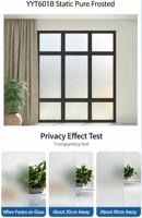 Película Decorativa para Ventanas DARUITE, Privacidad, Material de PVC, Protección UV, Rollo Esmerilado, Sin Adhesivo, Sin Pegamento, Adhesión Estática