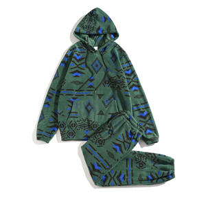 Nouvelle collection automne-hiver pour le commerce transfrontalier Europe-Amérique : Blouson décontracté pour homme, doublé polaire, épais, blanc cassé et vert - Product Image 5