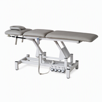 Table de massage électrique à 2 moteurs avec cadre carré en acier, appui-tête à ressort à gaz, pour chiropratique, physiothérapie, salon et spa