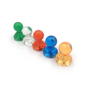 Acryl Kleurrijke Transparante Kantoor Plastic Sterke Krachtige Magnetische Neodymium Kleine Push Magneten Pin Voor Klaslokaal Gebruik