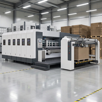 Machine automatique de fabrication de boîtes en carton ondulé avec impression, rainurage, découpe, pliage et collage, garantie 1 an, fabriquée en Chine pour l'emballage de cartons