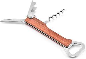 ที่เปิดขวดไวน์อเนกประสงค์ลายม้าน้ำ ขายส่งราคาพิเศษ พร้อมโลโก้ ที่เปิดขวดไม้พลาสติกและมีดในกล่องของขวัญ - Product Image 2