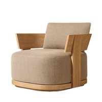 Custom-made Nordic-style Cross-border Outdoor Sofa Set for Patios Gardens; Weatherproof Rot-resistant Teak Furniture Solid Wood