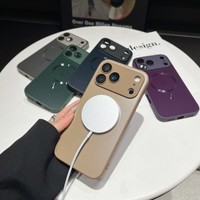 Estuche de carga inalámbrica magnética para iPhone 17 16 15 14 13 12 11 Pro Max 17 Air 16E cubierta de protección de lente de vidrio de silicona