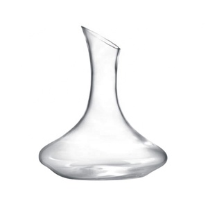 1500ml personalizzato forma di logo soffiato a mano di lusso <span class=keywords><strong>vino</strong></span> rosso di vetro decanter campione liberamente all'ingrosso vetro trasparente con manico - Product Image 1