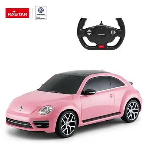 RASTAR Volkswagen Beetle 1:14 Pink Yellow Toy Licensed Rc Car Model Children Toy Car Electric Plastic AA Radio Control Toy 78000