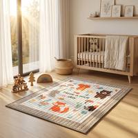 Tapis d'éveil matelassé doux et rembourré pour bébé, grand tapis de sol pour le temps sur le ventre, non toxique, lavable en machine, centre de découverte sensorielle, décoration de chambre d'enfant