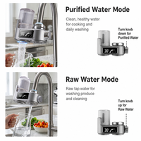 Purificateur d'eau intelligent pour robinet avec filtre à charbon actif UV, affichage numérique, débit manuel de 2 L/min pour la maison, la salle de bain et la cuisine