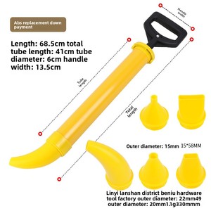 <span class=keywords><strong>Pistolet</strong></span> à calfeutrer manuel 5 en 1 en ABS avec buse amovible, pour ciment, <span class=keywords><strong>mortier</strong></span>, application <span class=keywords><strong>de</strong></span> coulis, pulvérisation et jointoiement, compatible OEM - Product Image 4