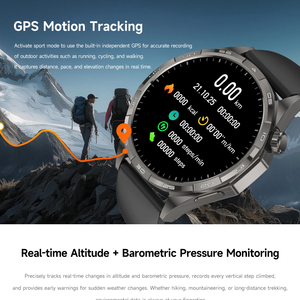 นาฬิกาสมาร์ทวอทช์ Watch6 Pro สายหนัง ขนาด 41-43 มม. หน้าจอ AMOLED ตัวเรือนสแตนเลสสตีล GPS วัดอัตราการเต้นของหัวใจ ตรวจจับการนอนหลับ สำหรับทุกเพศ - Product Image 6