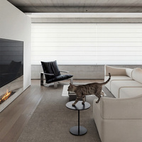 Conception d'intérieur d'appartement spacieux avec personnalisation complète de la maison, vue panoramique et zone d'étude à plan ouvert