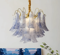 Lustres en verre post-modernes Murano pour chambre à coucher, style maison, fabriqués aux États-Unis, pour hall d'hôtel, luminaire suspendu moderne d'intérieur
