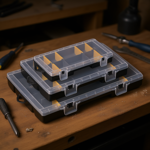 Boîte de rangement pour outils avec couvercle transparent et compartiments réglables pour outils et petites pièces - Product Image 3