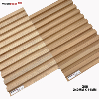 VIWELL G08 Panneau mural 3D 240MM Panneau mural décoratif intérieur en PVC/WPC avec 100 couleurs différentes Panneau mural en plastique imperméable à l'eau Exportation