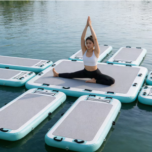 Tapis de yoga gonflable aquatique vert menthe, tapis d'entraînement aquatique gonflable, tapis de gymnastique aquatique gonflable – Vente chaude - Product Image 1