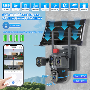 New eseecloud 8MP 4G 2 ống kính năng lượng mặt trời bảng điều khiển điện giám sát không dây PTZ camera 4K ngoài trời an ninh năng lượng mặt trời cctv camera 4G Sim Thẻ - Product Image 2