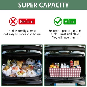 ถุงช้อปปิ้งแบบพับได้ขนาดใหญ่ลายตารางสีชมพูสั่งทำขายส่งพร้อมหูหิ้วยาว - Product Image 4