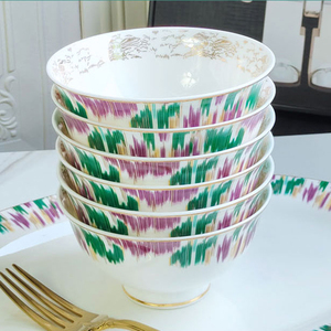 Wholesale 43-pieces Bone China Luxury Ceramic <b>Dinnerware</b> <b>Set</b> Luxury Porcelain Dinner Designer <b>Dinnerware</b> <b>Set</b> for Home - Product Image 4