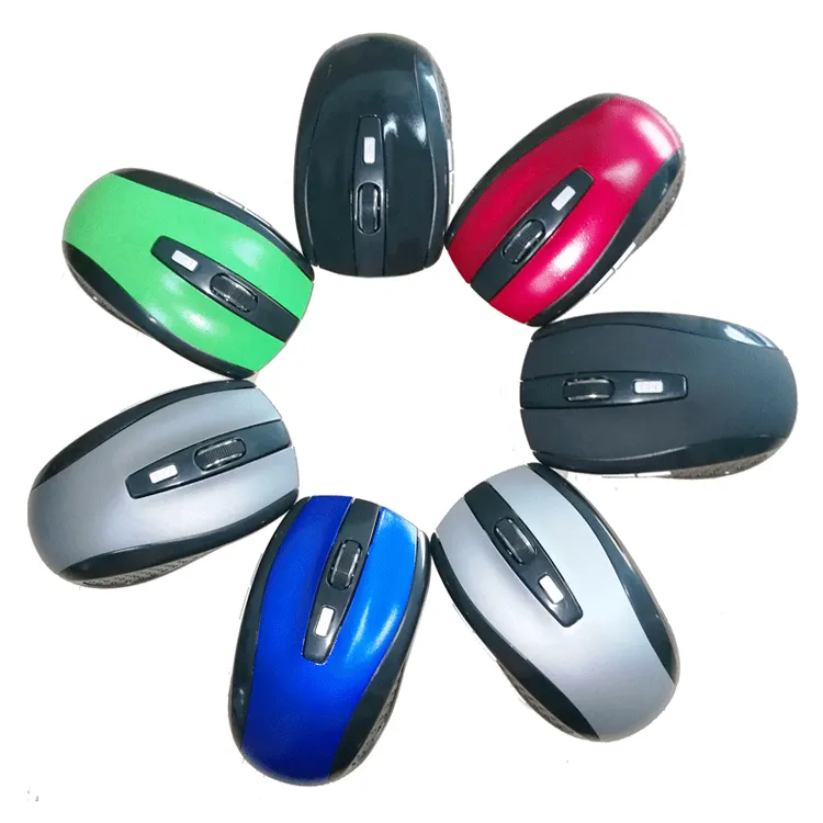 Mouse Nirkabel 2.4GHz, Mouse Komputer Optik Tahan Lama, Mouse Ergonomis dengan Logo Kustom