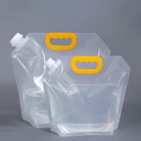 Pochette debout à bec verseur sac à boisson de 5 litres de gallon sacs d'emballage de jus en plastique de Offre Spéciale d'usine sacs à jus imprimés par gravure avec paille