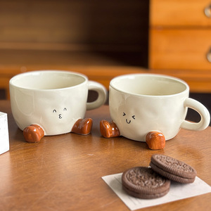 Taza de Café de Cerámica con Diseño Novedoso, Apariencia Elegante y Linda, Personalizada, para Desayuno, Leche, Agua, Uso Diario en el Hogar y la Oficina - Product Image 2