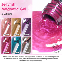 Gel magnétique pour ongles MEET ACROSS Jellyfish, recommandé par les salons, gel transparent super résistant avec aimant, logo personnalisé, gel anti-décoloration pour ongles