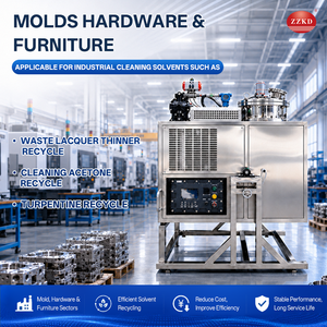 La machine industrielle de recyclage de récupération de solvant adhésif de résine récupère les solvants ou les eaux usées - Product Image 1