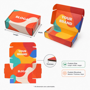Custom Full Color Printed Corrugated Mailer <b>Box</b> Factory Direct Brand Logo <b>Foldable</b> Shipping Packaging <b>Box</b> For Clothing Cosmetic - Product Image 2