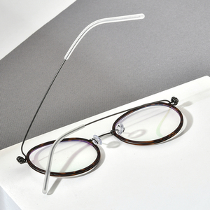 Borregls <span class=keywords><strong>B</strong></span>チタンメガネフレーム女性ブランドデザイナー眼鏡男性2025新しい韓国の光学スクリューレス眼鏡17512 - Product Image 2