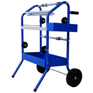 Machine à papier de masquage multi-rouleaux bleu DB Mobile 18 \ "avec plateaux de rangement pratiques pour une utilisation décorative - Product Image 1