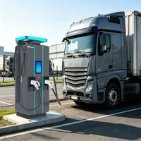 Estación de Carga Rápida para Vehículos Eléctricos de 240kW, Entrada 380V CC, Doble Conector, CCS2 GBT NACS, Salida 400V, Carga Rápida