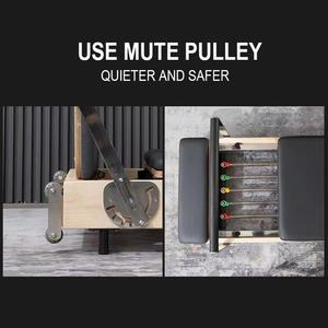 Promoción YUXING marrón Premium madera de roble duradero portátil plegable Pilates Equipo de Estudio - Product Image 3