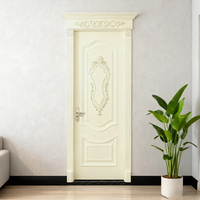 Portes intérieures en bois sculpté standard pour chambre de bébé, en bois massif de chêne rouge peint, porte sculptée, mobilier sain et écologique