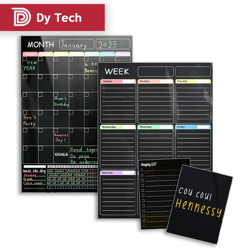 मार्करों के साथ कस्टम ब्लैकबोर्ड ड्राई इरेज़ मैग्नेटिक कैलेंडर बोर्ड मैग्नेटिक साप्ताहिक प्लानर मासिक दैनिक प्लानर सफेद पॉलिएस्टर