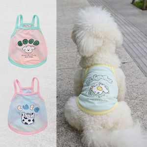 Chaleco con estampado de animales para mascotas, ropa de verano transpirable de seda helada para perros y gatos, rosa, azul, verde, amarillo - Product Image 1