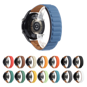 Correa magnética de silicona de 20mm y 22mm para reloj inteligente Galaxy/Huawei/<span class=keywords><strong>Fitbit</strong></span>/<span class=keywords><strong>Garmin</strong></span>, pulsera de repuesto - Product Image 2